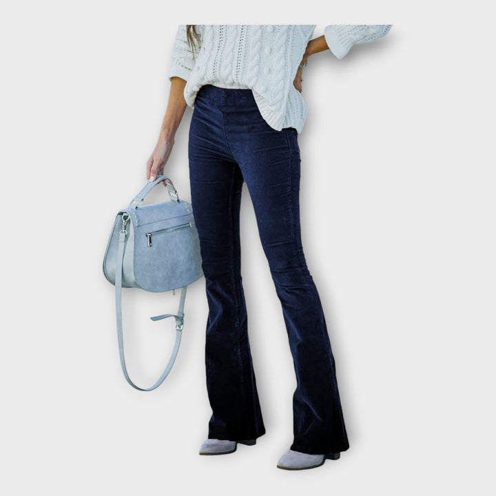 Κομψό Παντελόνι με Εφαρμογή σε Γραμμή Καμπάνα