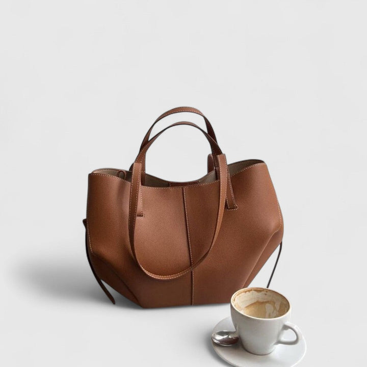 Ηλιάνα - Δερμάτινη τσάντα ώμου vintage για καθημερινή κομψότητα