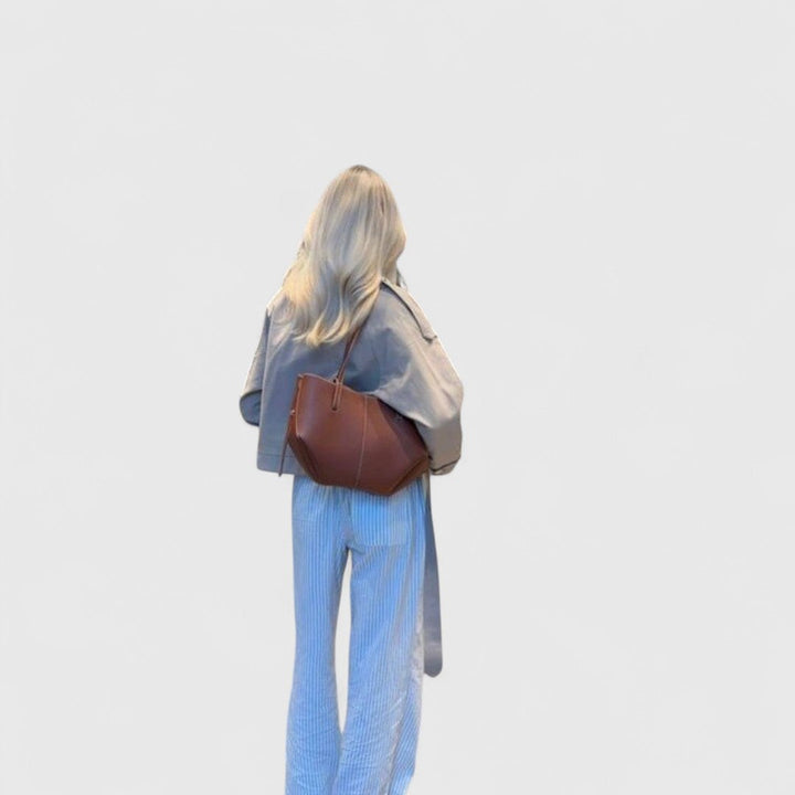 Ηλιάνα - Δερμάτινη τσάντα ώμου vintage για καθημερινή κομψότητα
